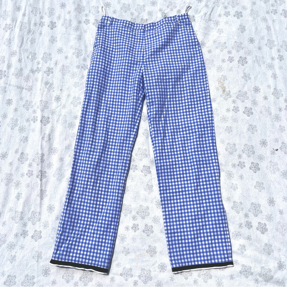 Miu miu cotton gingham trousers